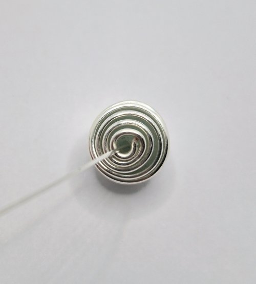 Natalie Patten's Wire Caged Beads - , Findings & Components, Toggles & Clasps, Earwire & Headpin, Findings, Clasps, Components, Wire Wrapping, Wrapping, Wire Wrapping Jewelry, use a pin to position the bead hole at the top of the spiralled wire