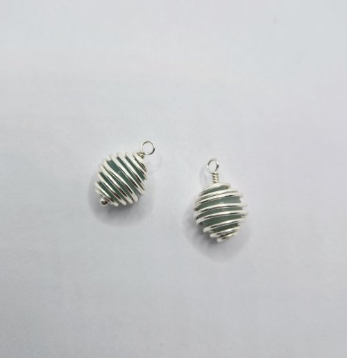 Natalie Patten's Wire Caged Beads - , Findings & Components, Toggles & Clasps, Earwire & Headpin, Findings, Clasps, Components, Wire Wrapping, Wrapping, Wire Wrapping Jewelry, use a headpin to create a charm 
