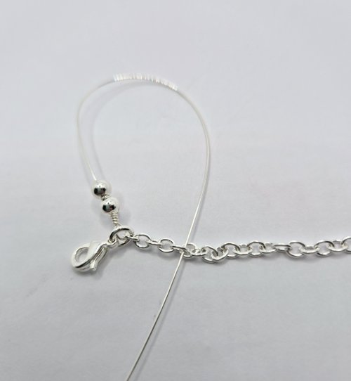 Natalie Patten's Delicate Wire and Chain Bracelet - , Contemporary Wire Jewelry, Making Chain, Chain Making , Beads, slide on two beads