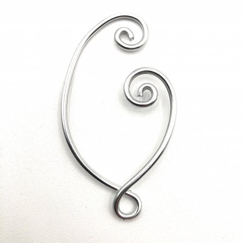 Kristal Wick's Have a Heart Necklace - , Contemporary Wire Jewelry, Lashing, Wire Lashing, Wire Wrapping, Wrapping, Wire Wrapping Jewelry, make a spiral on the other end of the wire