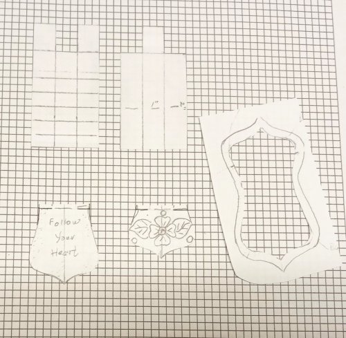 Judy Larson's Easy No Solder Hinges - , General Education, , Cut out the pendant template