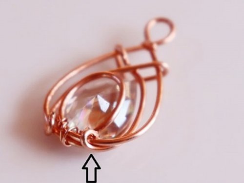 Erika Pal's Classic Wire and Stone Pendant - , Contemporary Wire Jewelry, Wire Wrapping, Wrapping, Wire Wrapping Jewelry, repeat with the second wire