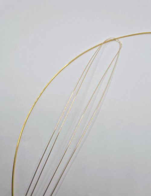 Natalie Patten's Bead and Wire Bracelet with Attached Clasp - , Contemporary Wire Jewelry, Wire Wrapping, Wrapping, Wire Wrapping Jewelry, fold the wire in half