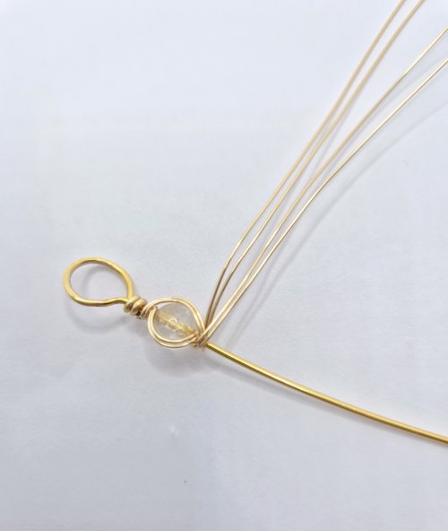 Natalie Patten's Bead and Wire Bracelet with Attached Clasp - , Contemporary Wire Jewelry, Wire Wrapping, Wrapping, Wire Wrapping Jewelry, cross the wires