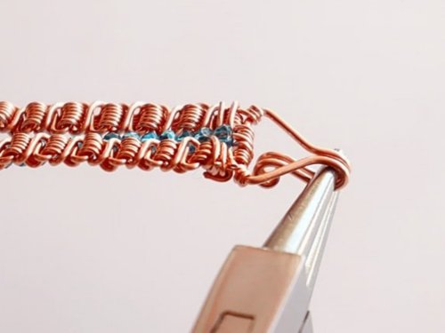 Erika Pal's Triple Strand Braided Wire Bracelet - , Contemporary Wire Jewelry, Wire Wrapping, Wrapping, Wire Wrapping Jewelry, Weaving, Wire Weaving, Weaving Wire, bend into a hook