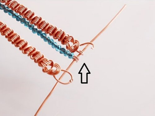 Erika Pal's Triple Strand Braided Wire Bracelet - , Contemporary Wire Jewelry, Wire Wrapping, Wrapping, Wire Wrapping Jewelry, Weaving, Wire Weaving, Weaving Wire, wrap the wire around the other