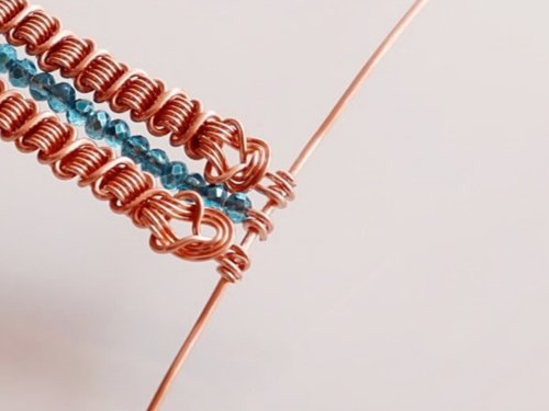 Erika Pal's Triple Strand Braided Wire Bracelet - , Contemporary Wire Jewelry, Wire Wrapping, Wrapping, Wire Wrapping Jewelry, Weaving, Wire Weaving, Weaving Wire, wrap remaining wires