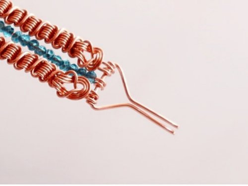 Erika Pal's Triple Strand Braided Wire Bracelet - , Contemporary Wire Jewelry, Wire Wrapping, Wrapping, Wire Wrapping Jewelry, Weaving, Wire Weaving, Weaving Wire, trim to even the wires