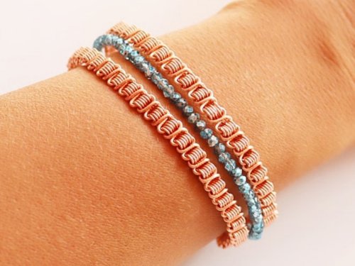 Erika Pal's Triple Strand Braided Wire Bracelet - , Contemporary Wire Jewelry, Wire Wrapping, Wrapping, Wire Wrapping Jewelry, Weaving, Wire Weaving, Weaving Wire, finished wire bracelet