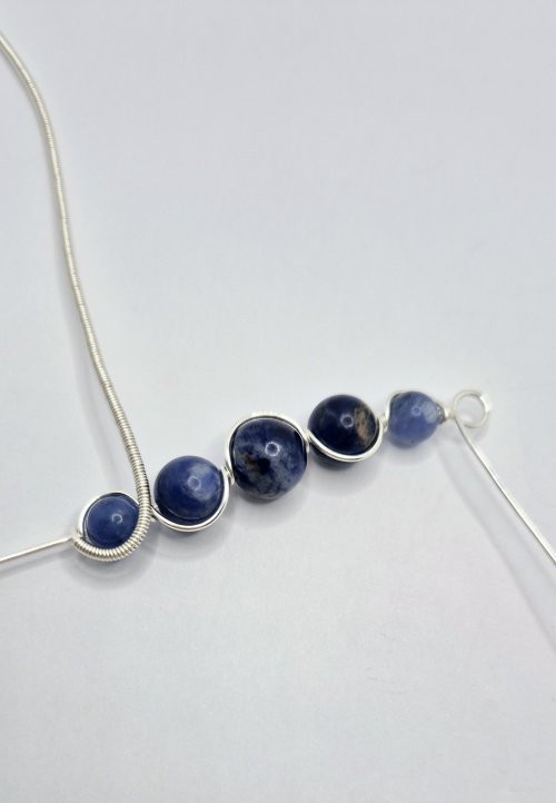 Natalie Patten's Graduated Bead Component - , Contemporary Wire Jewelry, Wire Wrapping, Wrapping, Wire Wrapping Jewelry, wrap the wire around the beads