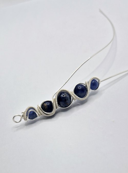 Natalie Patten's Graduated Bead Component - , Contemporary Wire Jewelry, Wire Wrapping, Wrapping, Wire Wrapping Jewelry, wrap the wire around each bead