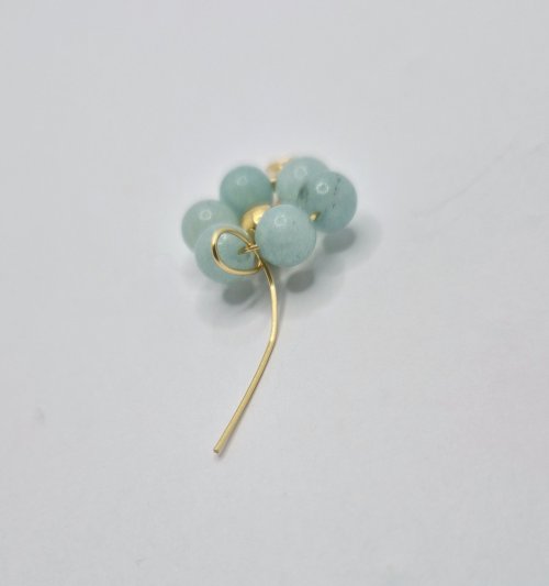 Natalie Patten's Beaded Flower Connector - , Contemporary Wire Jewelry, Loops, Wire Loop, Wrapped Wire Loop, bring the wire between three beads