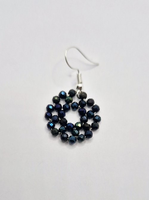 Natalie Patten's Bead and Wire Circular Component - , Contemporary Wire Jewelry, Weaving, Wire Weaving, Weaving Wire, Beads, attach an ear wire
