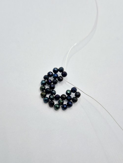 Natalie Patten's Bead and Wire Circular Component - , Contemporary Wire Jewelry, Weaving, Wire Weaving, Weaving Wire, Beads, continue to make beaded loops