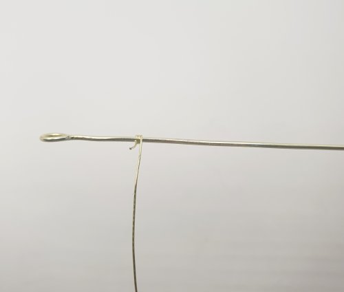 Natalie Patten's Simple Beaded Bangle Bracelet - , Contemporary Wire Jewelry, Wire Wrapping, Wrapping, Wire Wrapping Jewelry, wrap the weaving wire to the base wire