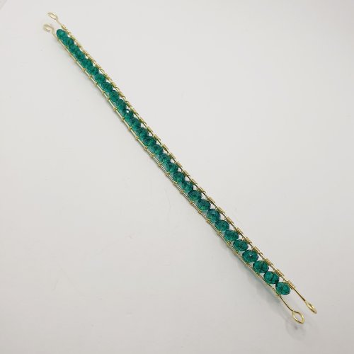 Natalie Patten's Simple Beaded Bangle Bracelet - , Contemporary Wire Jewelry, Wire Wrapping, Wrapping, Wire Wrapping Jewelry, simple loops