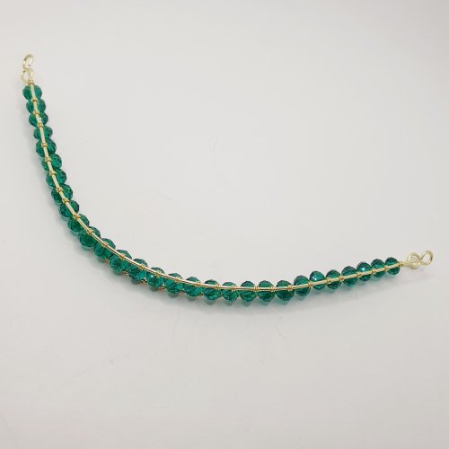 Natalie Patten's Simple Beaded Bangle Bracelet - , Contemporary Wire Jewelry, Wire Wrapping, Wrapping, Wire Wrapping Jewelry, gently shape the bangle