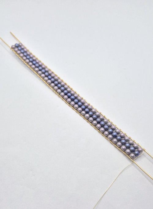 Natalie Patten's Channel-set Beaded Cuff Bracelet - , Contemporary Wire Jewelry, Wire Wrapping, Wrapping, Wire Wrapping Jewelry, make the cuff to your length