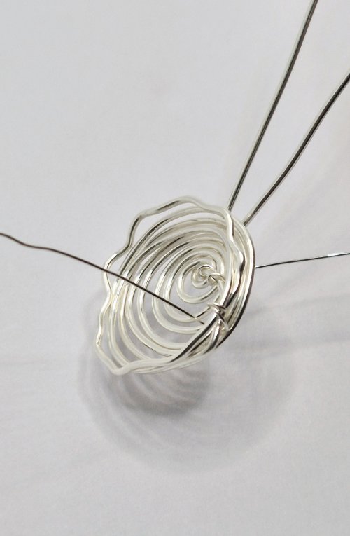 Natalie Patten's Birds Nest Pendant - , Contemporary Wire Jewelry, Wire Wrapping, Wrapping, Wire Wrapping Jewelry, Weaving, Wire Weaving, Weaving Wire, Weave the wire