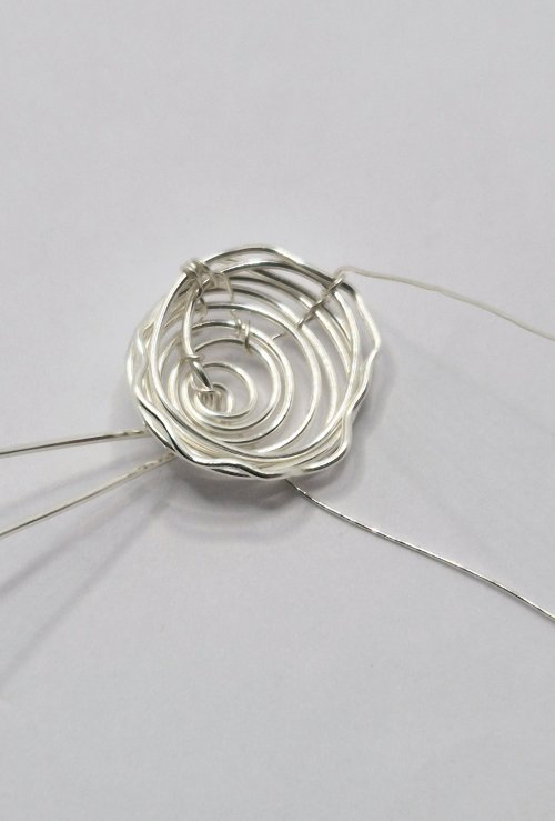 Natalie Patten's Birds Nest Pendant - , Contemporary Wire Jewelry, Wire Wrapping, Wrapping, Wire Wrapping Jewelry, Weaving, Wire Weaving, Weaving Wire, Firm up structure and shape