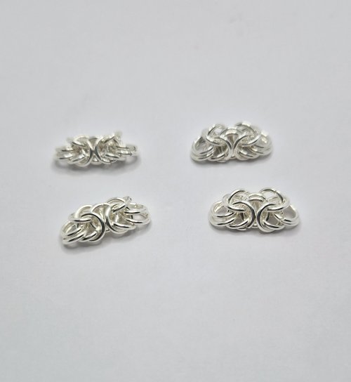 Natalie Patten's Byzantine Chainmaille Earrings - , Chain Maille Jewelry, Chain Maille, chain mail, chainmaille, chainmail, , Make four sections