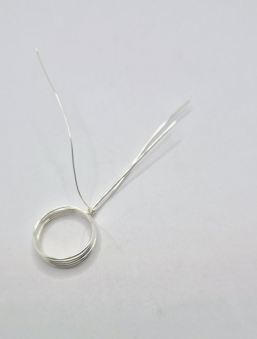 Natalie Patten's Lotus Pendant - , Contemporary Wire Jewelry, Wire Wrapping, Wrapping, Wire Wrapping Jewelry, Remove from mandrel