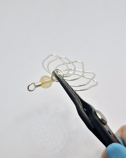 Natalie Patten's Lotus Pendant - , Contemporary Wire Jewelry, Wire Wrapping, Wrapping, Wire Wrapping Jewelry, Curl spiral