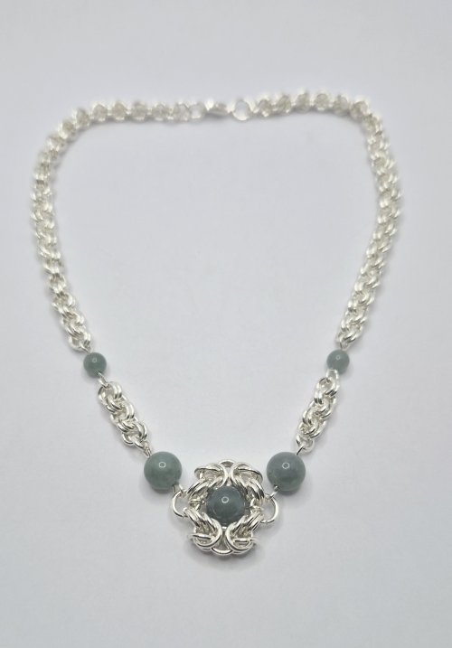 Natalie Patten's Romanov Chainmaille Pendant - , Chain Maille Jewelry, Beads, Chain Maille, chain mail, chainmaille, chainmail, , Attach to a chain 