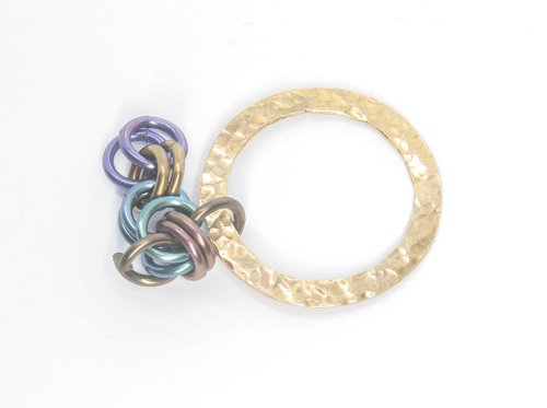 Kylie Jones's Chain Maille Bail Pendant - , Chain Maille Jewelry, Chain Maille, chain mail, chainmaille, chainmail, , Take an open ring