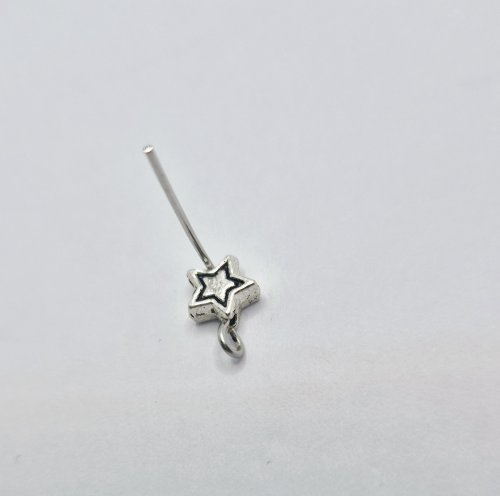 Natalie Patten's Shoot For the Stars Earrings - , Holiday Designs, Loops, Wire Loop, Wrapped Wire Loop, Design, Beads, Bend the pin on the opposite side 