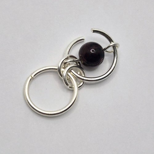 Natalie Patten's Fall Into Chainmaille - , Chain Maille Jewelry, Loops, Wire Loop, Wrapped Wire Loop, Beads, Chain Maille, chain mail, chainmaille, chainmail, , Position the loop