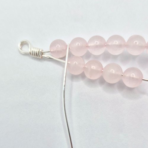 Natalie Patten's Half Wrist Wrap Bracelet  - , Contemporary Wire Jewelry, Loops, Wire Loop, Wrapped Wire Loop, , Gently hold the rows of beads together.