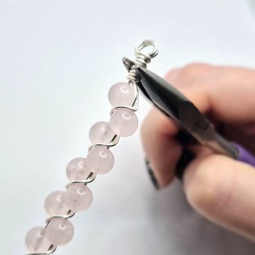 Natalie Patten's Half Wrist Wrap Bracelet  - , Contemporary Wire Jewelry, Loops, Wire Loop, Wrapped Wire Loop, , Cut off any excess wires