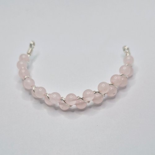 Natalie Patten's Half Wrist Wrap Bracelet  - , Contemporary Wire Jewelry, Loops, Wire Loop, Wrapped Wire Loop, , Shape the bracelet into a curve, 