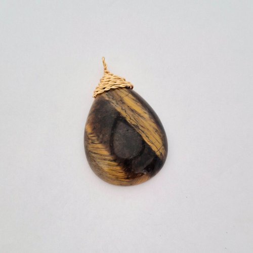 Natalie Patten's Twisted Briolette Wrap Bail - , Contemporary Wire Jewelry, Loops, Wire Loop, Wrapped Wire Loop, Wire Wrapping, Wrapping, Wire Wrapping Jewelry, , Use pliers gently as required.