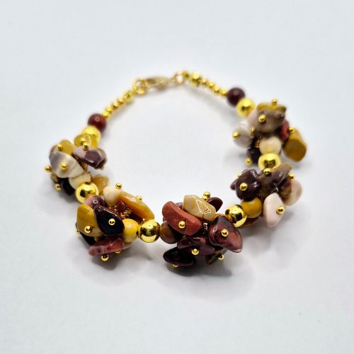 Natalie Patten's Wrapped Loop Charm Bramble - , Beading, Loops, Wire Loop, Wrapped Wire Loop, Design, Beads, Attach the clasp to one of the jumprings.