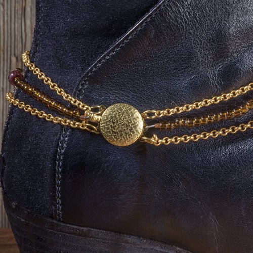 Nancy Chase's Boot Chain  - , Beading, Findings, Clasps, Components, Loops, Wire Loop, Wrapped Wire Loop, , cut off any remaining stringing wire.