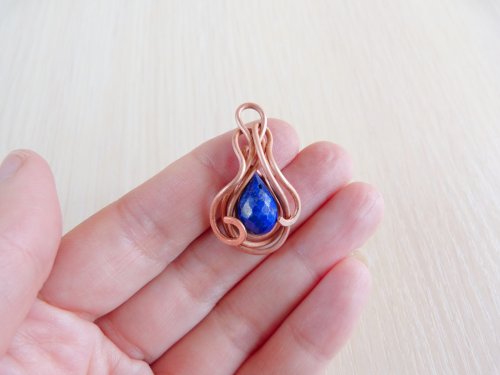 Oksana Truhan's Elegant Pendant - , Contemporary Wire Jewelry, Weaving, Wire Weaving, Weaving Wire, replace the bead