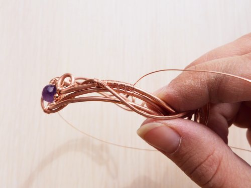 Oksana Truhan's Woven Amethyst Focal Bracelet  - , Wire Weaving, Wire Wrapping, Wrapping, Wire Wrapping Jewelry, Weaving, Wire Weaving, Weaving Wire, weave