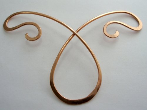 Abby Hook's Mermaid's Teardrop Necklace - Hammer the Frame, Contemporary Wire Jewelry, Making Chain, Chain Making , Lashing, Wire Lashing, Loops, Wire Loop, Wrapped Wire Loop, Wire Wrapping, Wrapping, Wire Wrapping Jewelry, hammer the frame