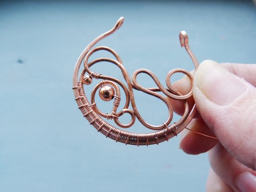 Oksana Truhan's Woven Wire Hoops - , Wire Weaving, Lashing, Wire Lashing, Loops, Wire Loop, Wrapped Wire Loop, Spirals, Wire Spiral, Spiral Wire Wrap, Oxidizing Wire, Oxidizing, Antiquing Wire, Antiquing, Wire Wrapping, Wrapping, Wire Wrapping Jewelry, Weaving, Wire Weaving, Weaving Wire, add beads