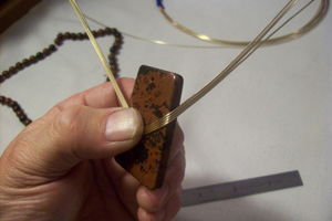 Joe Rushing's Obsidian Dangle Ladder Necklace - , Classic Wire Jewelry, Wire Wrapping, Wrapping, Wire Wrapping Jewelry, Wire Wrapping