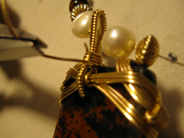 Joe Rushing's Obsidian Dangle Ladder Necklace - , Classic Wire Jewelry, Wire Wrapping, Wrapping, Wire Wrapping Jewelry, Using Flat Nose Pliers on Bail