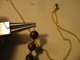 Joe Rushing's Obsidian Dangle Ladder Necklace - , Classic Wire Jewelry, Wire Wrapping, Wrapping, Wire Wrapping Jewelry, Using round nose pliers