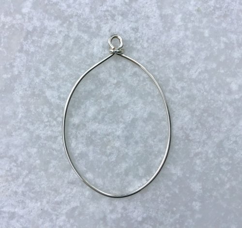 Kristal Wick's Blue Sky Earrings - , Contemporary Wire Jewelry, Coiling, Coiling Wire, Wire Coiling, Lashing, Wire Lashing, bend hoop to a slight oval