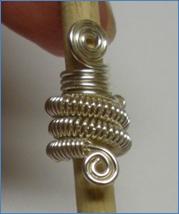 Judy Larson's Coiled End Caps - , Findings & Components, Toggles & Clasps, Earwire & Headpin, Coiling, Coiling Wire, Wire Coiling, Findings, Clasps, Components, Spirals, Wire Spiral, Spiral Wire Wrap, Coiled End Cap on mandrel