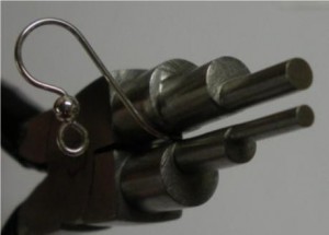 Judy Larson's French Hook Ear Wires - , Findings & Components, Toggles & Clasps, Earwire & Headpin, Dapping, Dapping Jewelry, Findings, Clasps, Components, Loops, Wire Loop, Wrapped Wire Loop, Adding a tale with 6 step pliers