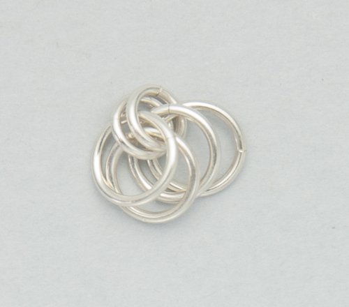 Kylie Jones's Helm Chain Pendant - , Chain Maille Jewelry, Making Chain, Chain Making , Add another small ring through all of the 4 rings