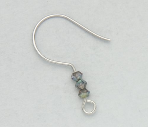 Kylie Jones's Full Persian chain maille earrings with bright crystals. - , Chain Maille Jewelry, Making Chain, Chain Making , Make a 90 degree bend in the wire above the crystals.