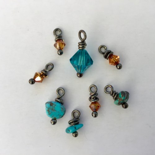 Kristal Wick's Vintage Turquoise Earrings - , Contemporary Wire Jewelry, Forging, Forging Jewelry, Jewelry Forging, How To Punch Holes, Hole Punching, Punch A Hole, Loops, Wire Loop, Wrapped Wire Loop, vintage turquoise earrings